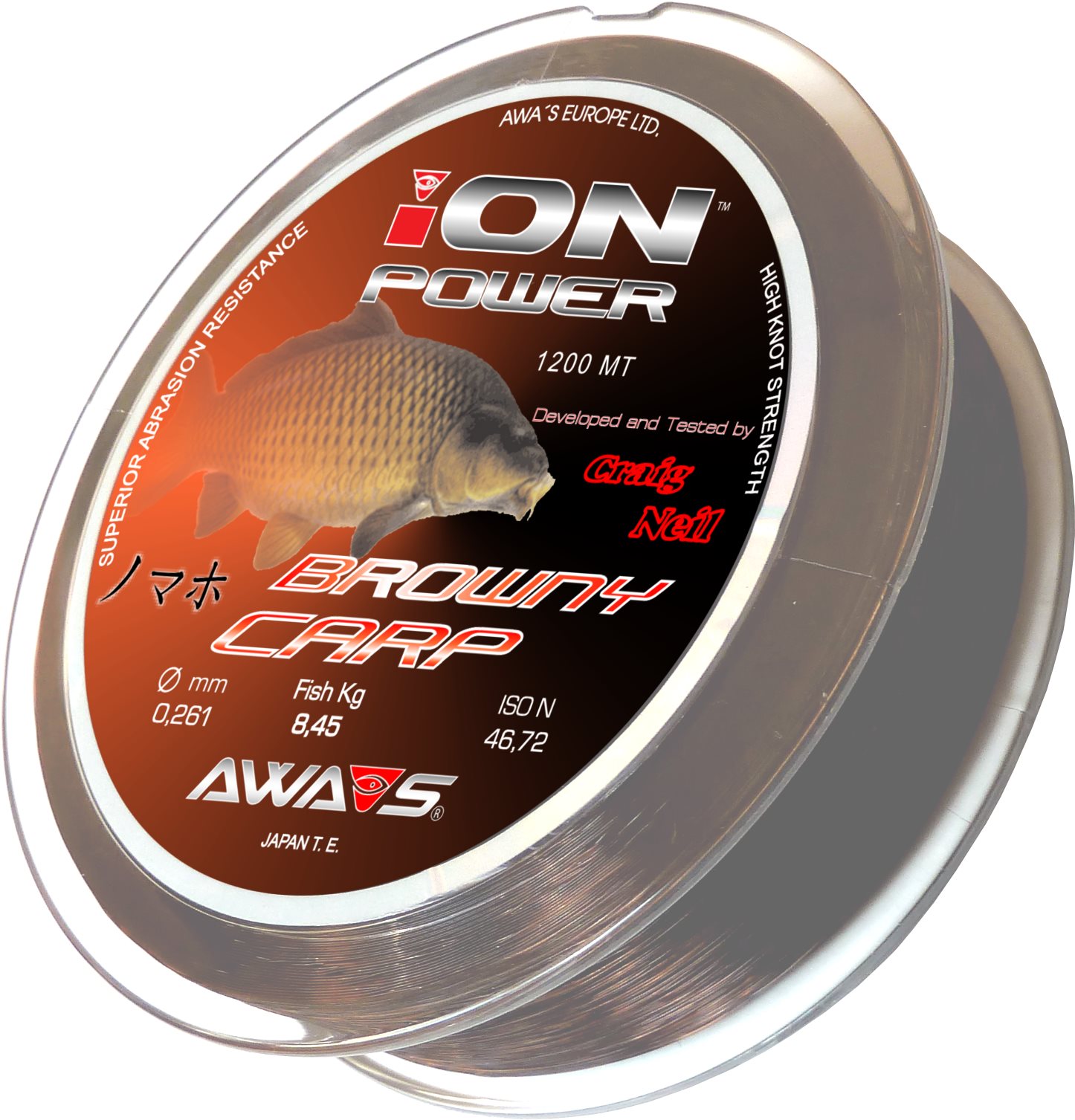 AWA-S Vlasec Ion Power Browny Carp 0,370mm 1200m