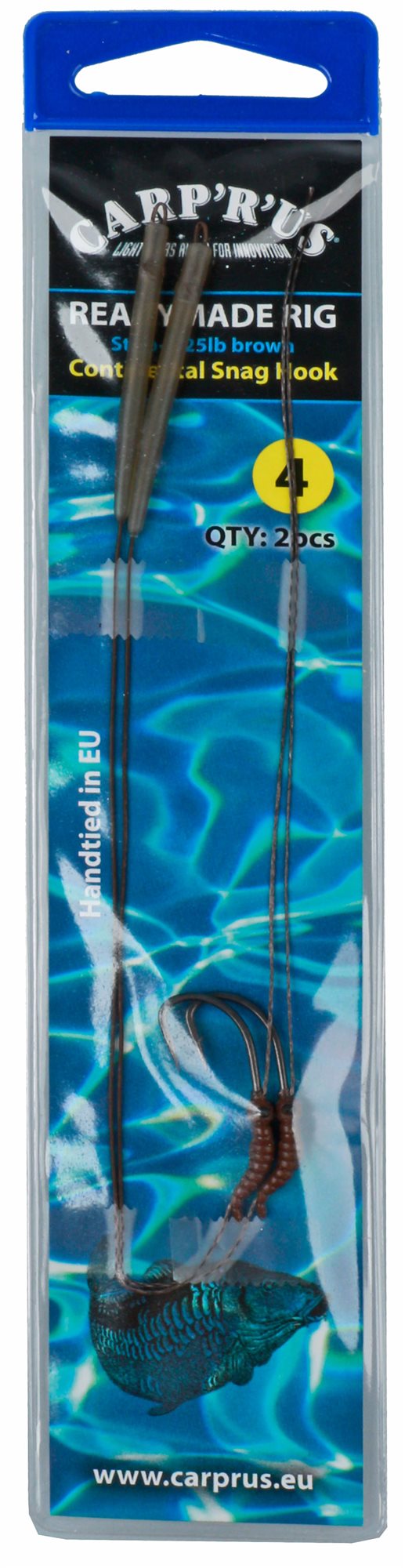 Carp´R´Us Ready Rig Strip-X Mat Brown 25 lb Continental Veľkosť 4 2 ks