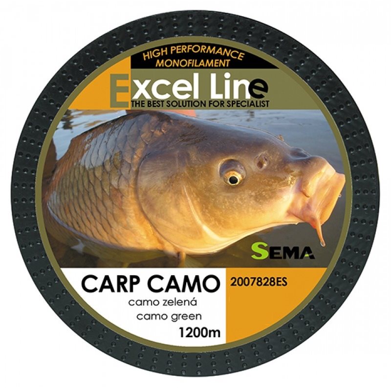Sema Vlasec Carp Camo Green 0,22 mm 6,1 kg 1 200 m