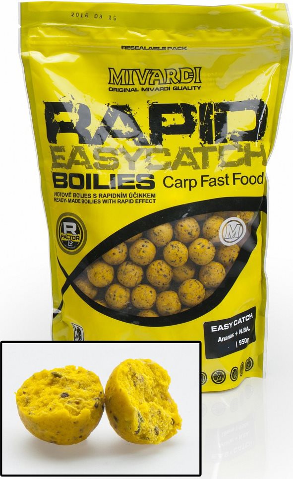 Mivardi Boilies Rapid Easy Catch Ananás + N.BA. 24 mm 950 g