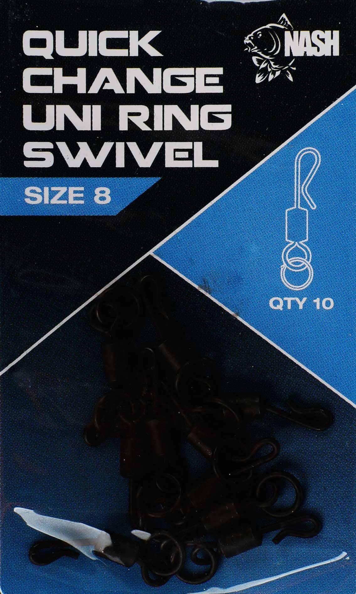 Nash Quick Change Uni Ring Swivel 10 ks