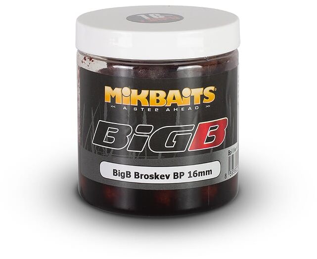 Mikbaits Legends Boilie v dipe BigB Broskyňa Black pepper 24 mm 250 ml
