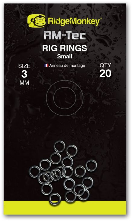RidgeMonkey RM-Tec Rig Rings Small 3 mm 20 ks