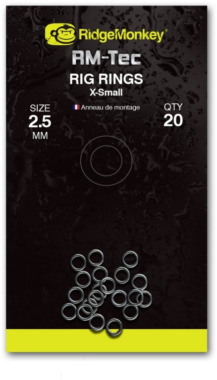 RidgeMonkey RM-Tec Rig Rings X-Small 2,5 mm 20 ks