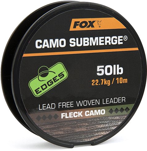 FOX Camo Submerge Lead Free Leaders 50 lb 10 m Fleck Camo
