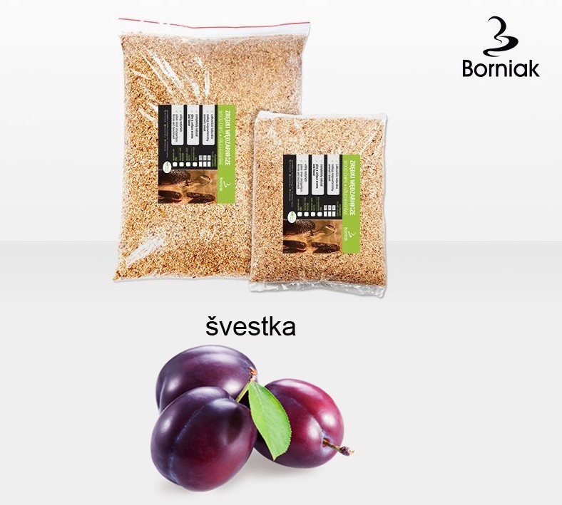 Borniak Drevená štiepka do udiarní 10 l Slivka