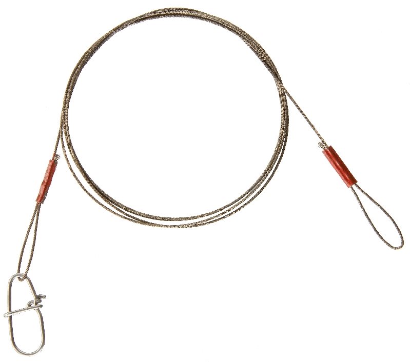Cormoran 7×7 Wire Leader Loop and Corlock Snap Hook 6 kg 60 cm 2 ks