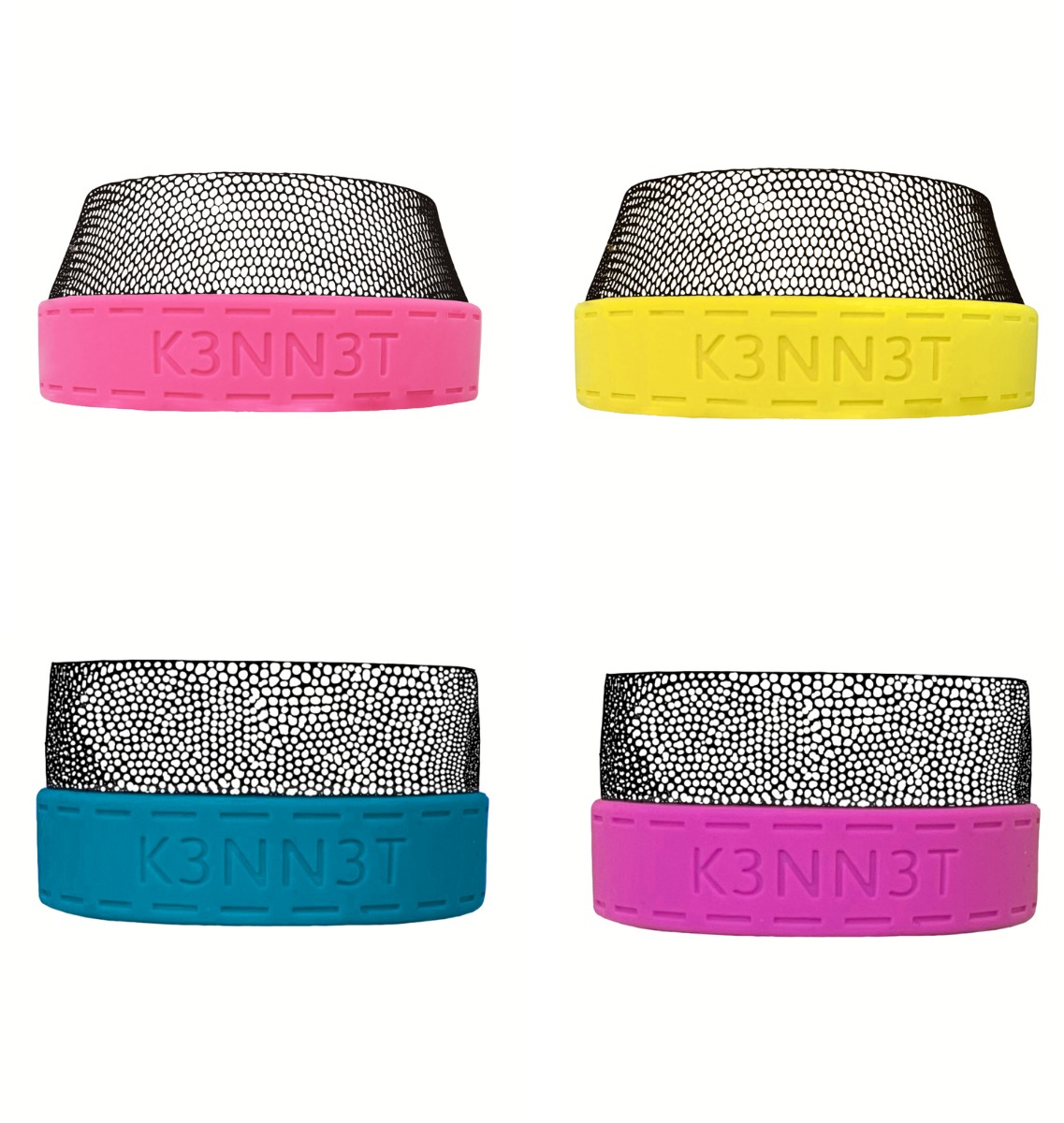 KENNET nasadzovací ochranný kryt na plechovky náhodný mix farieb 4 ks ( 2× XL a 2× S)