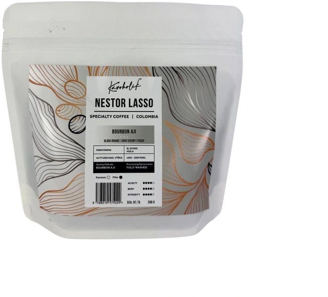 KÁVOHOLIK Kolumbia, Nestor Lasso, Bourbon Aji, washed, zrnková, 200 g