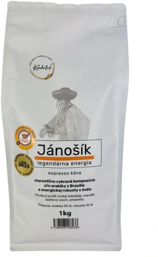 KÁVOHOLIK, espresso káva Jánošík, A/R, 90/10, 1 kg, zrno