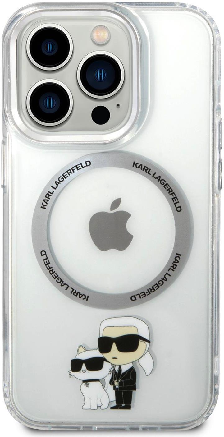 Karl Lagerfeld IML Karl and Choupette NFT MagSafe Zadný Kryt pre iPhone 15 Pro Transparent