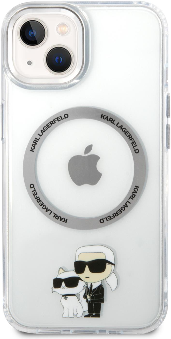 Karl Lagerfeld IML Karl and Choupette NFT MagSafe Zadný Kryt pre iPhone 15 Transparent