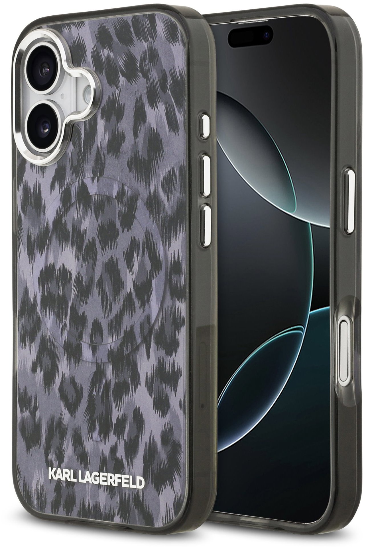 Karl Lagerfeld IML Leopard MagSafe Zadný Kryt pre iPhone 17 Grey