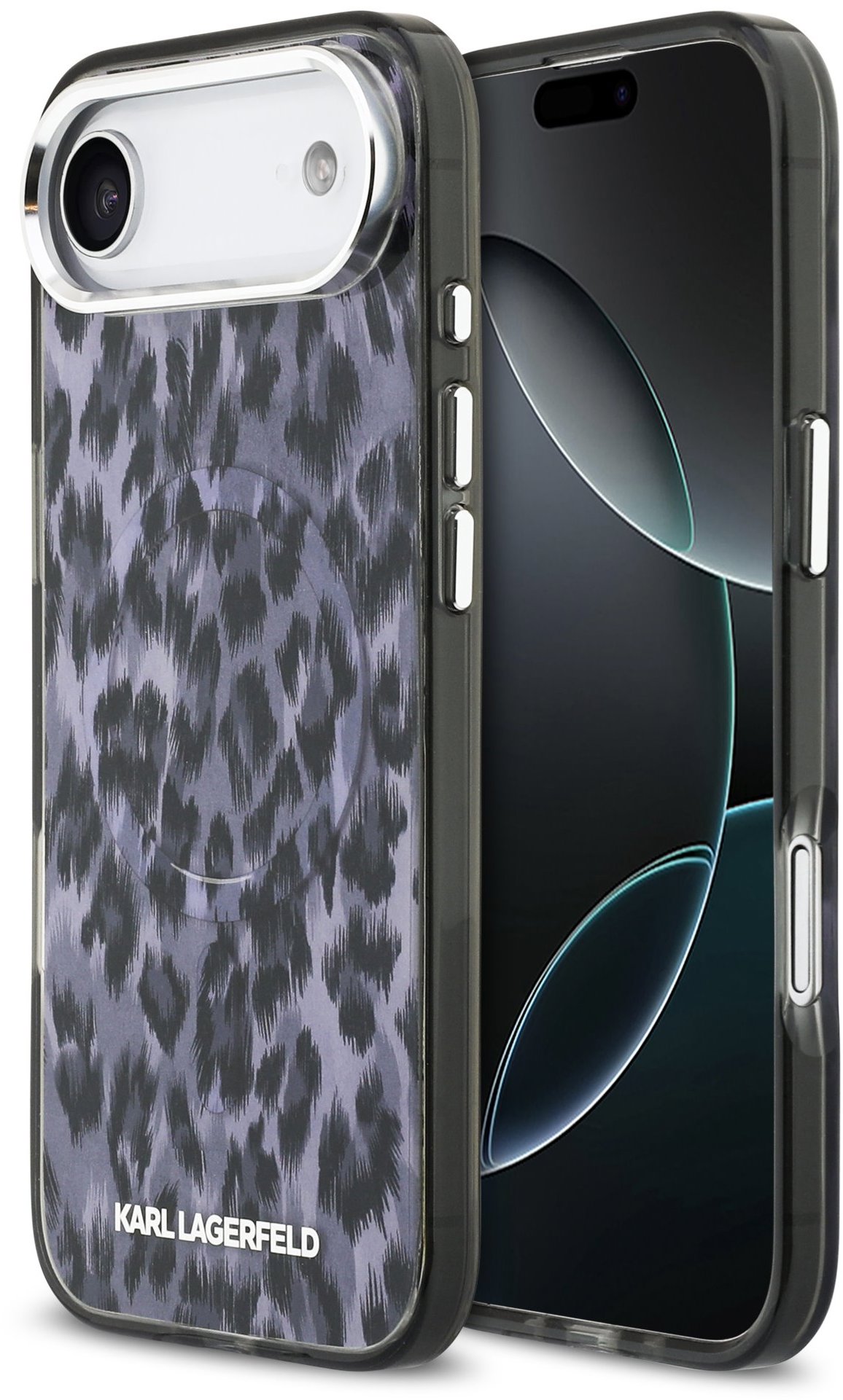 Karl Lagerfeld IML Leopard MagSafe Zadný Kryt pre iPhone Air Grey