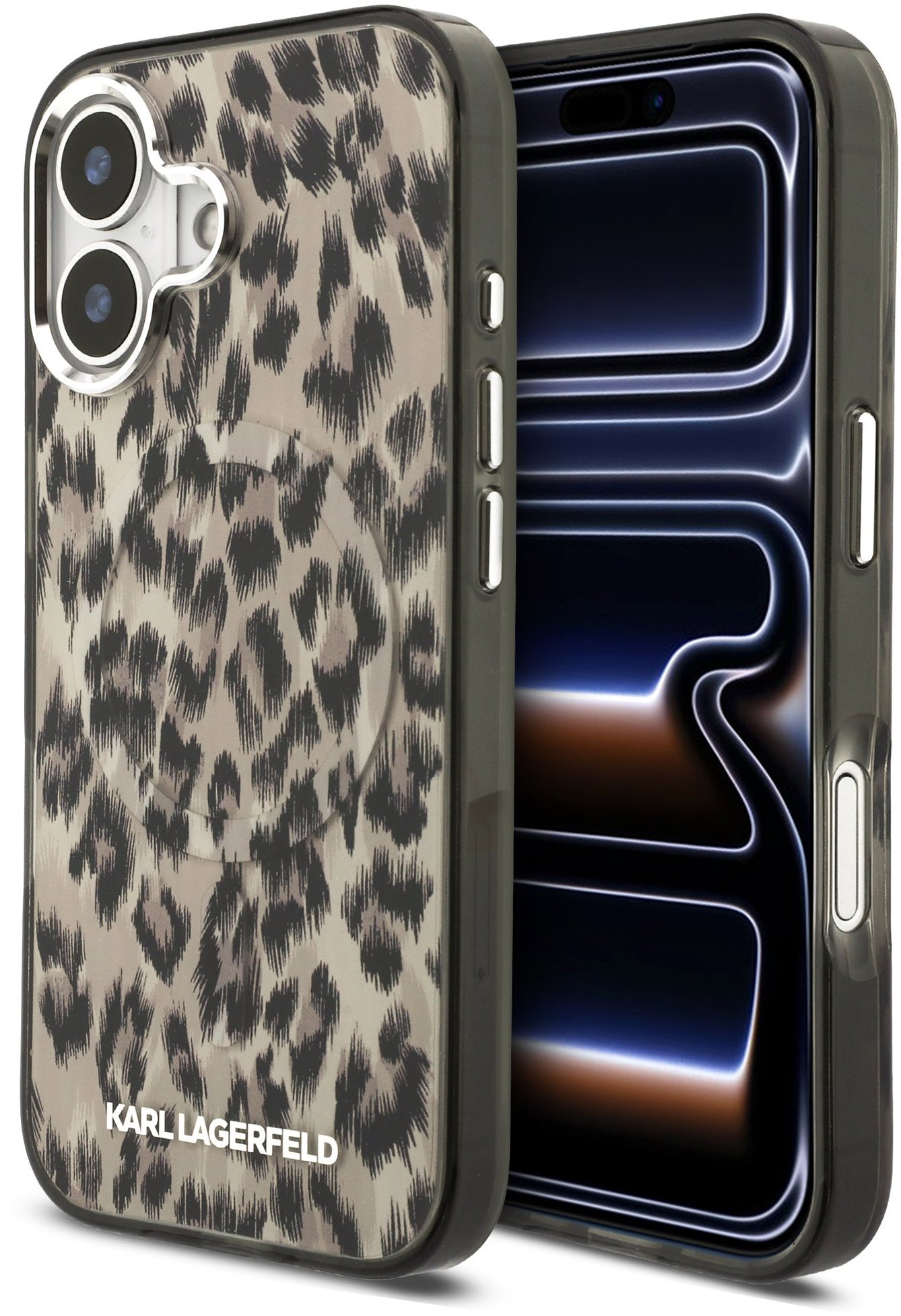 Karl Lagerfeld IML Leopard MagSafe Zadný Kryt pre iPhone 17 Brown