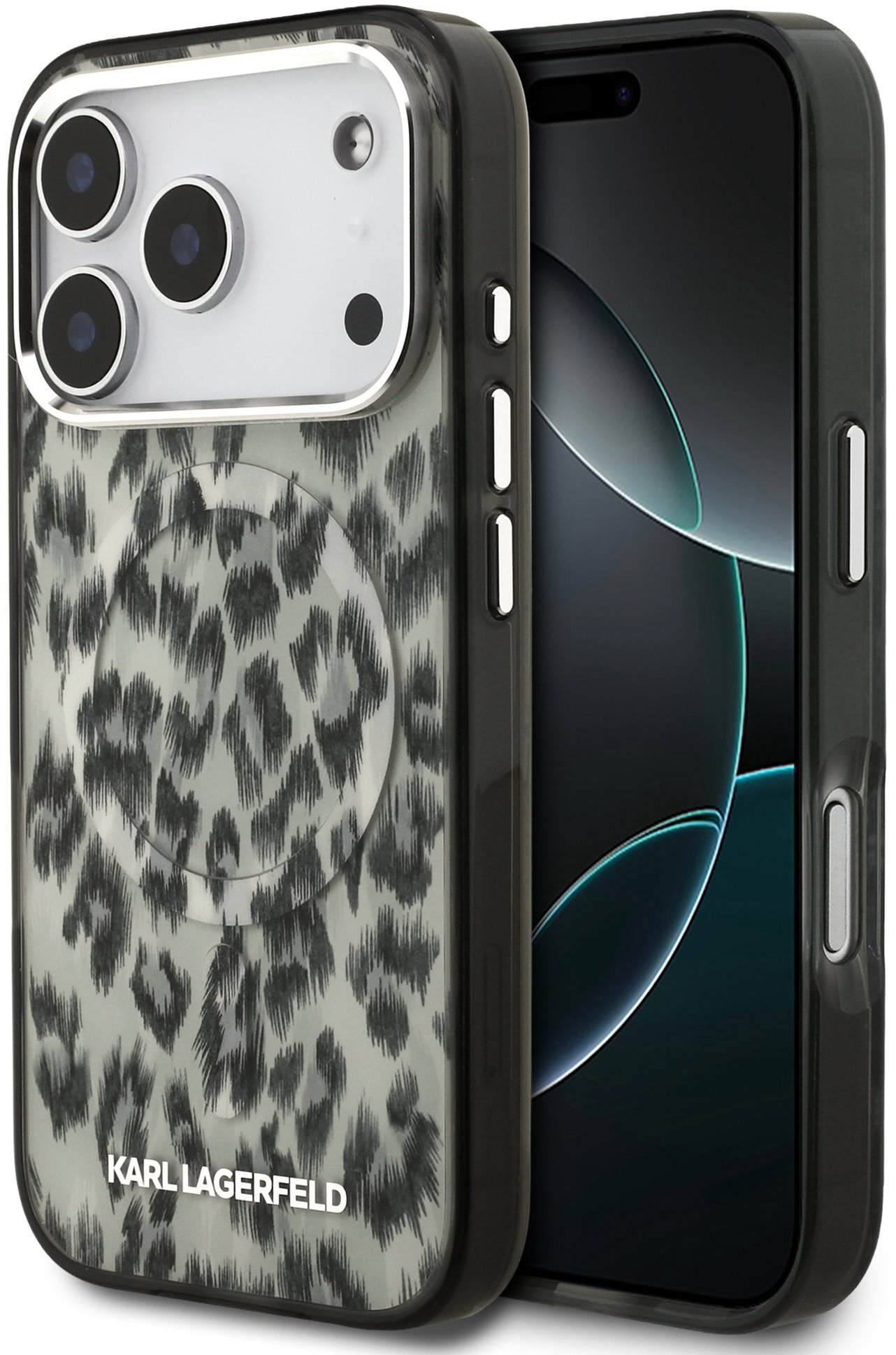 Karl Lagerfeld IML Leopard MagSafe Zadný Kryt pre iPhone 17 Pro Brown