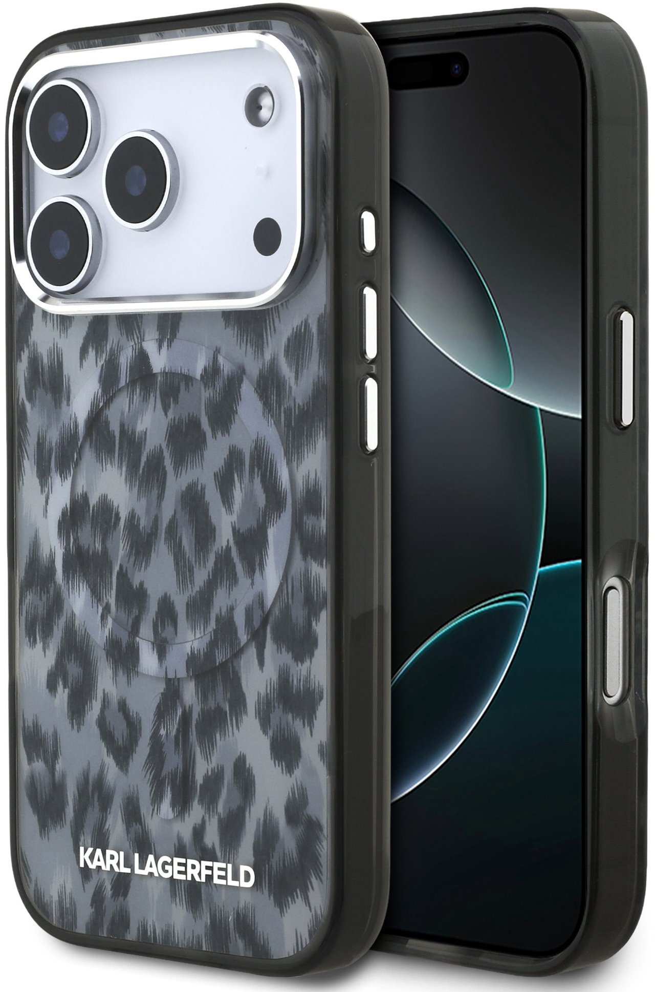 Karl Lagerfeld IML Leopard MagSafe Zadný Kryt pre iPhone 17 Pro Grey
