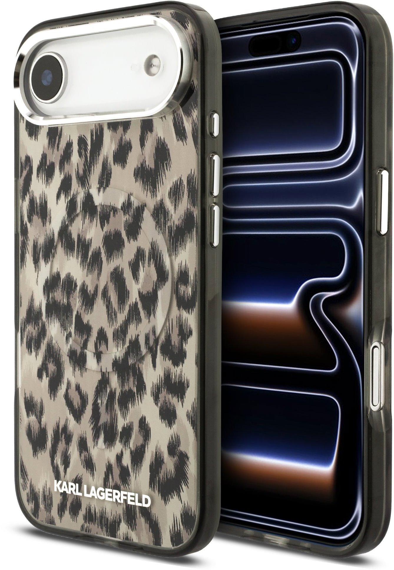 Karl Lagerfeld IML Leopard MagSafe Zadný Kryt pre iPhone Air Brown