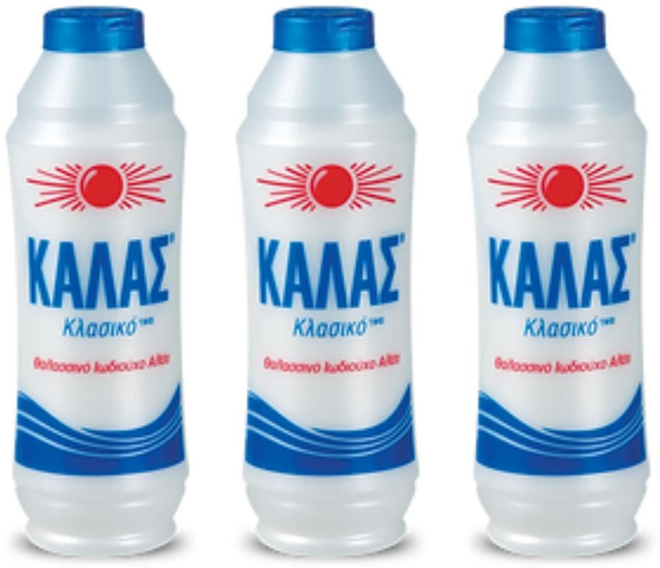 KALAS CLASSIC Jemná morská soľ z Grécka, 750 g, 3 ks