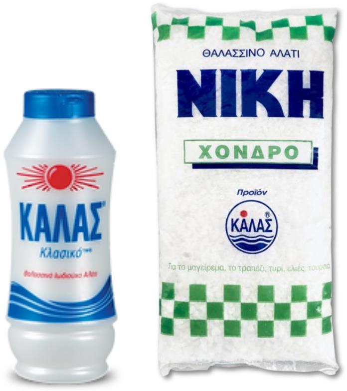 KALAS Jemná morská soľ CLASSIC 250 g + NIKI Hrubá jodidovaná 1 kg