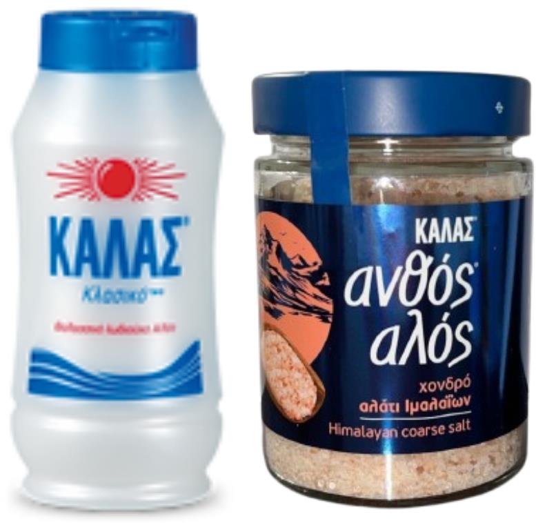 KALAS morská soľ Jemná CLASSIC 400 g + Himalájska hrubá soľ 300 g