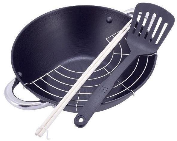 kamille Liatinová panvica Wok 32 × 11 cm