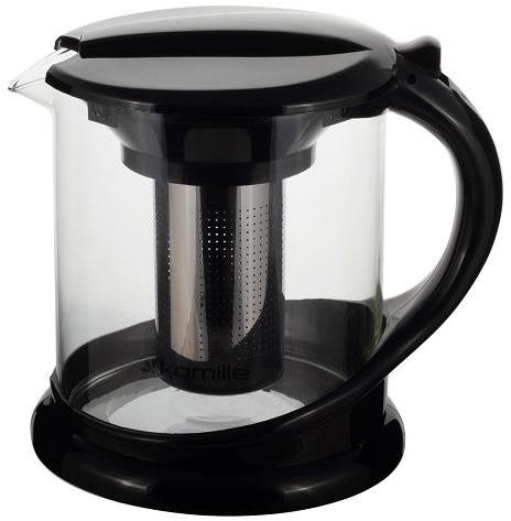 Kamille Sklenená kanvica na čaj s antikorovým sitkom 1500 ml