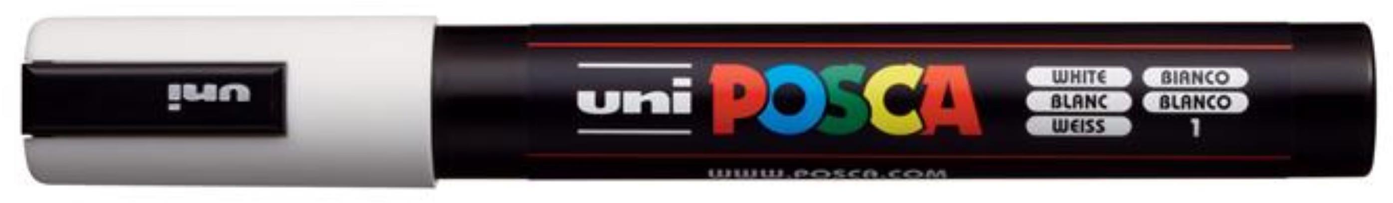 Uni Paint Posca PC-5M, biely, 1,8 – 2,5 mm