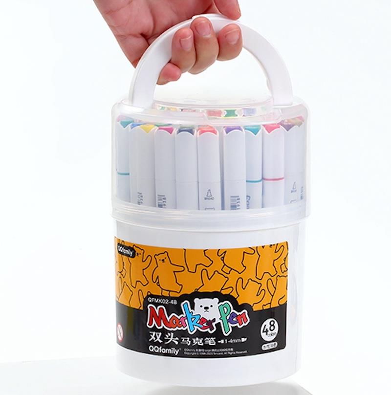 Comix Sada farebných dvojhlavých popisovačov QFMK02-48, 48 ks