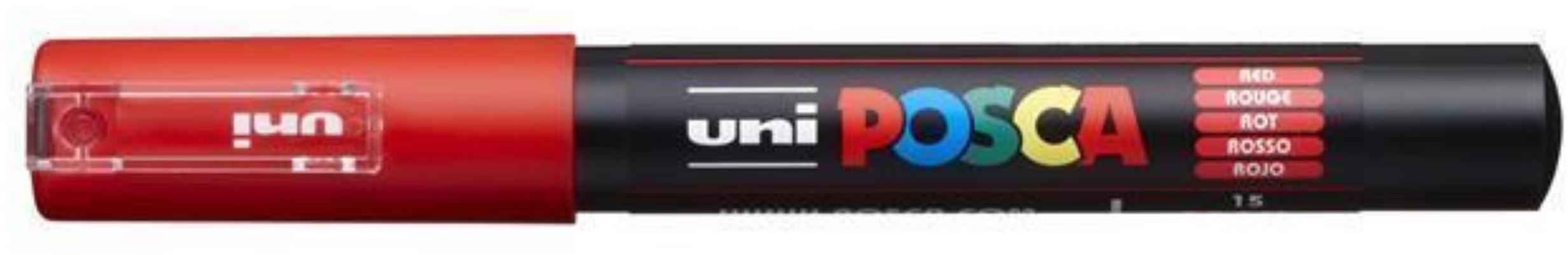 Uni Paint Posca PC-1M, červený, 0,7 – 1 mm