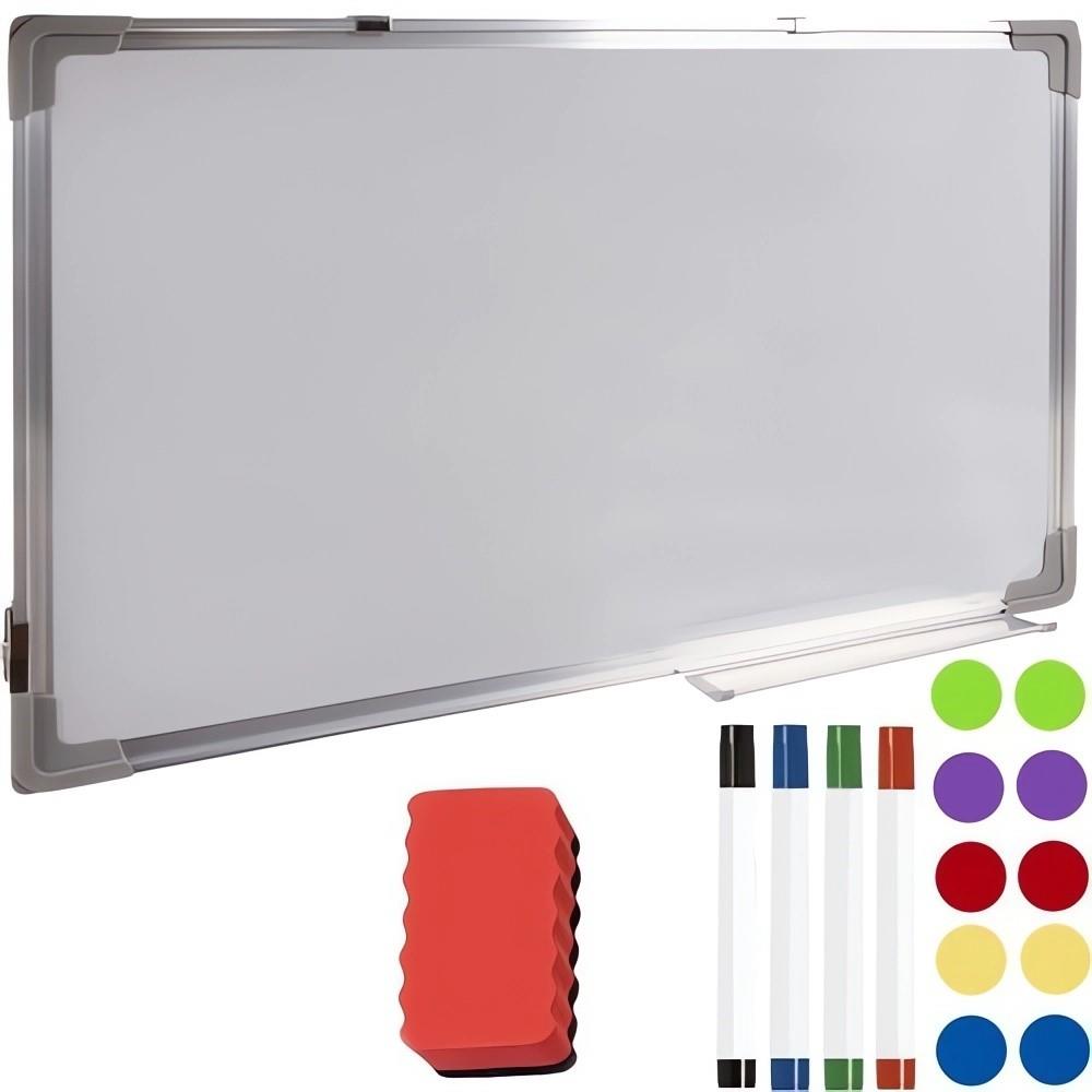 Maaleo 22753 Magnetická tabuľa 60 × 90 cm + magnety + fixky + hubka, biela