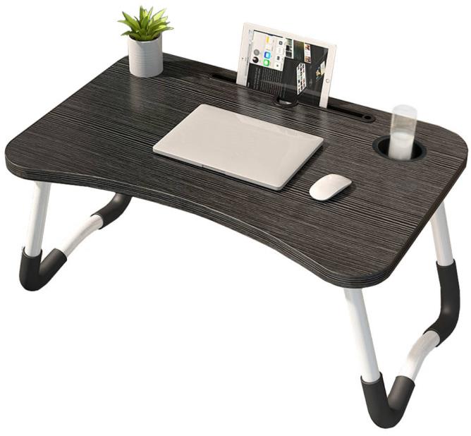 Verk Skladací stolík pod notebook – 60 × 27 × 40 cm – čierny