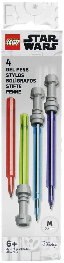 LEGO Stationery Star Wars Set gélových pier, svetelný meč 4 ks