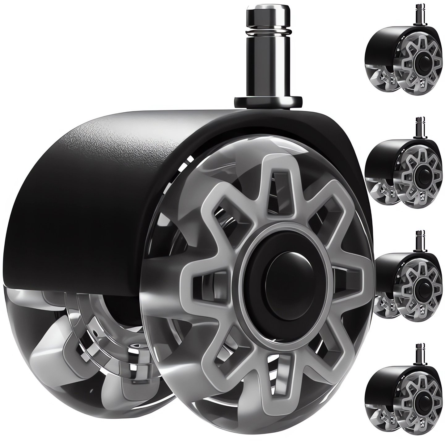 Ruhhy 25280 65 mm, zaťaženie 160 kg, 5 ks, sivé