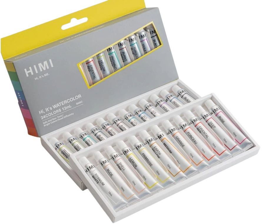 HIMI Watercolor 24 farieb v 12 ml tubách
