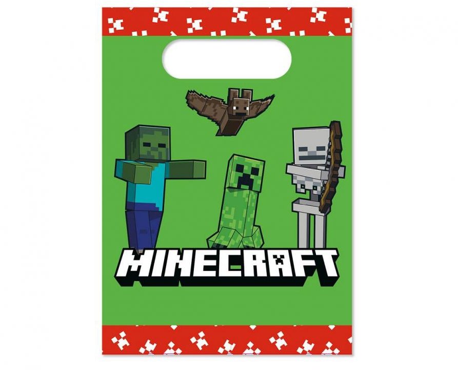 GoDan Dárkové tašky Minecraft/pixel 16 × 22 cm, 4 ks