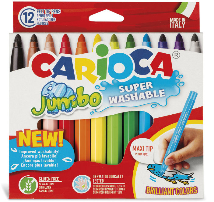 CARIOCA Jumbo omyvatelné, 12 ks