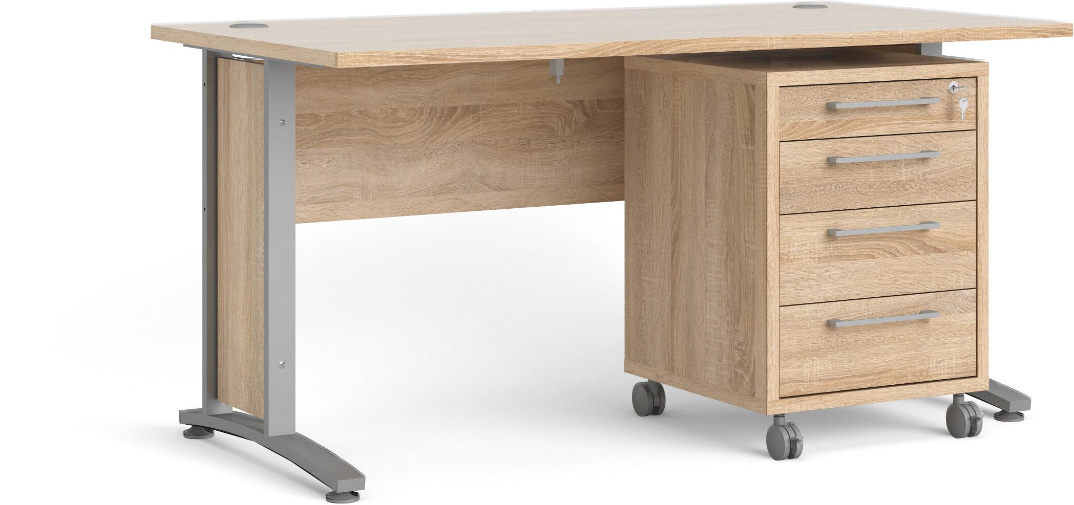TVILUM Office 80400/35 dub sonoma/strieborný