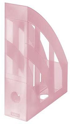 Herlitz Stojan na spisy transparentný ružový