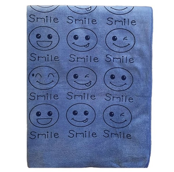 Kaptan Rýchloschnúca osuška Smile 70 × 140 cm, modrá