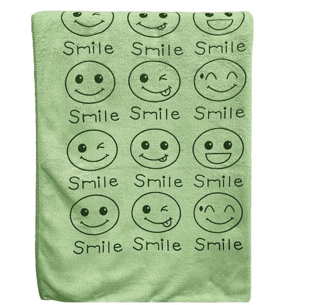Kaptan Rýchloschnúca osuška Smile 70 × 140 cm, zelená