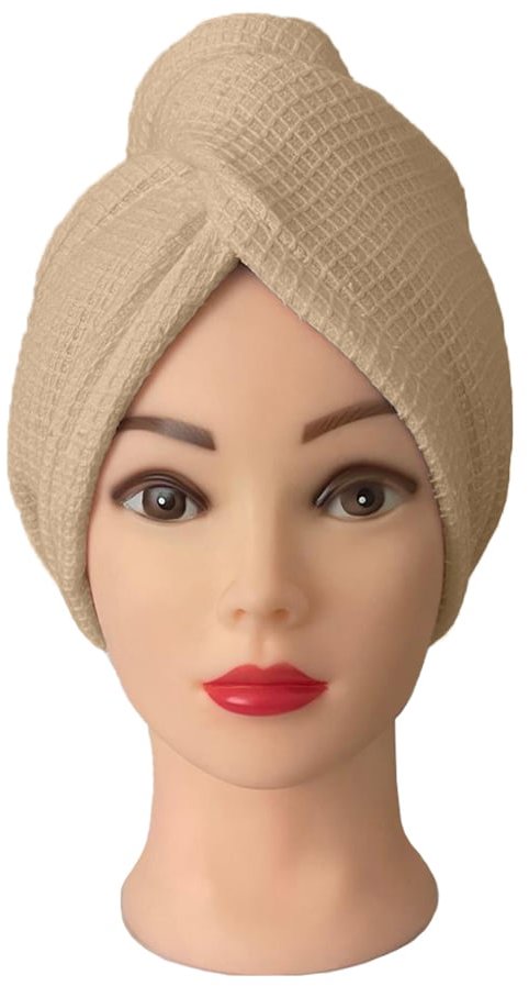 Kaptán Turban na vlasy vafle, béžový