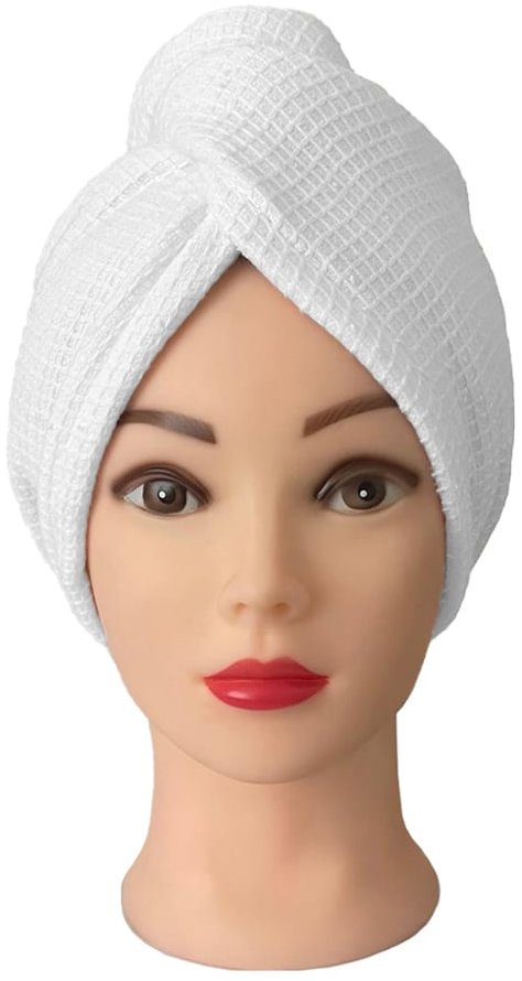 Kaptan Turban na vlasy vafle, biely