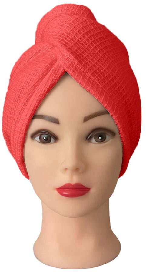 Kaptan Turban na vlasy vafle, červený