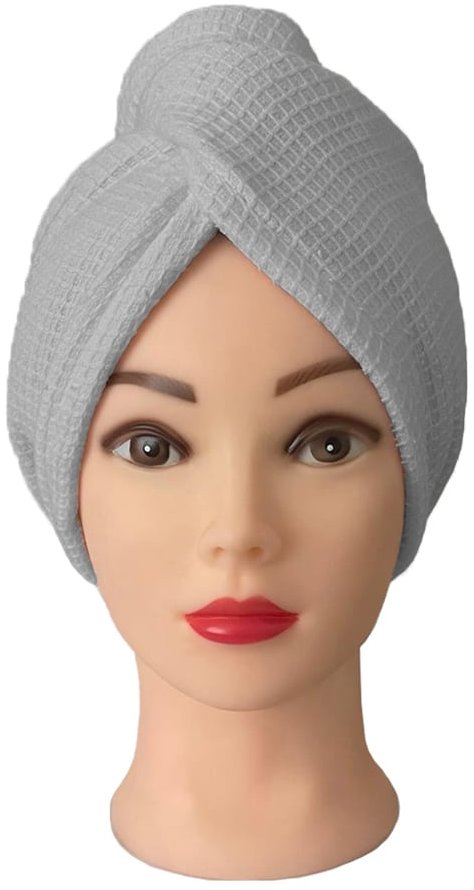 Kaptan Turban na vlasy vafle, svetlo sivý