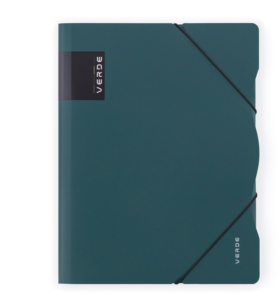 KARTON P+P Verde uzavreté s gumou A4 PP zelené