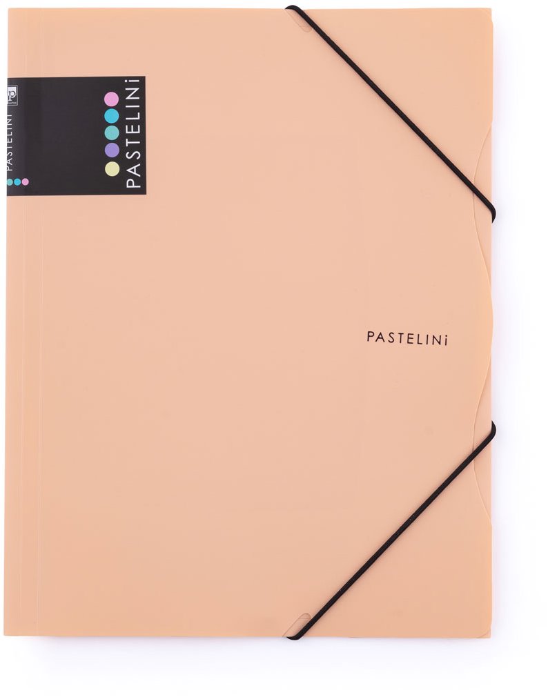 Karton P + P Zložka s gumou A4 PP 3 chlopne PASTELINI marhuľová