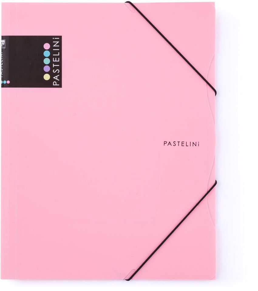 Karton P + P Zložka s gumou A4 PP 3 chlopne PASTELINI ružová