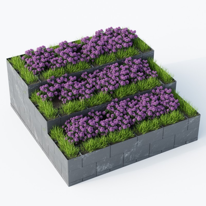 KASKO Vyvýšený záhon kaskáda FLEXI ELEMENT, 50 × 150 × 50 cm