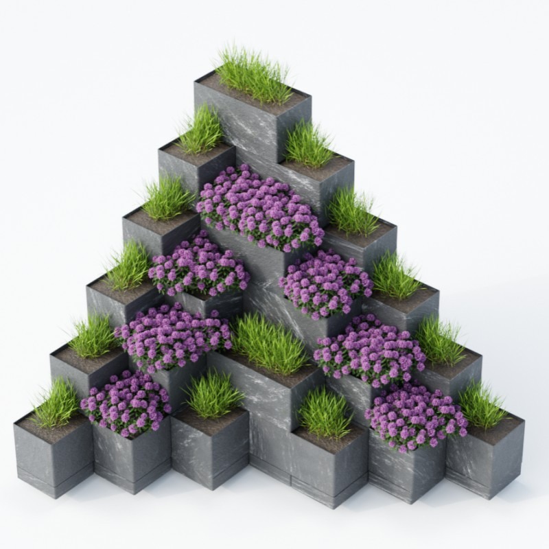 KASKO Vyvýšený záhon pyramída FLEXI ELEMENT, 50 × 75 × 52 cm